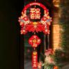 Vietnamese New Year Hangable Ornament 2025 Spring Festival Blessing Tassel Ornament Lucky Character Pendants Holiday Home