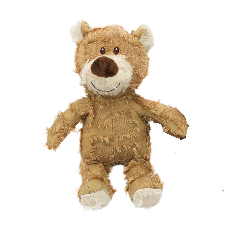 

Sturdy Bear Durable Dog Squeaking Toy Filled Animal Chewing Interactive Toy жовтий