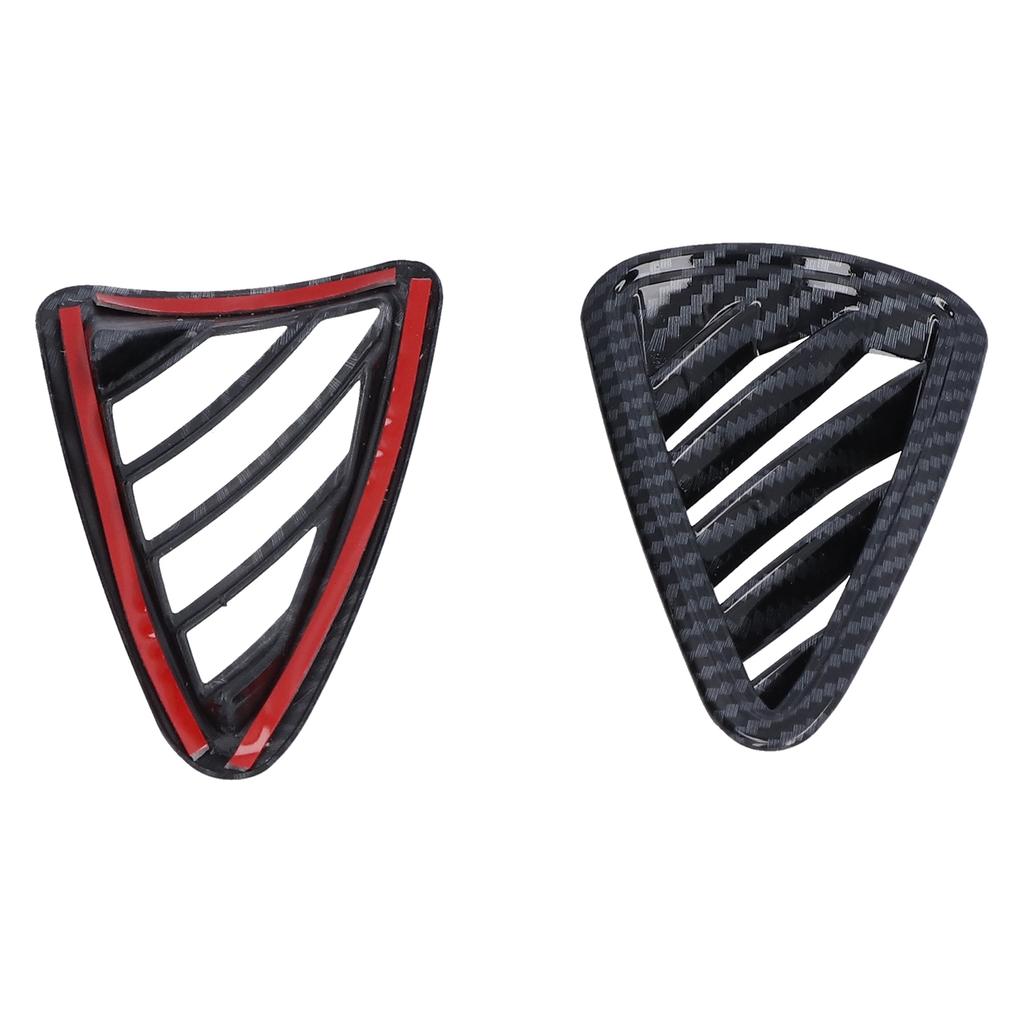 2pcs Car Air Vent Outlet Cover Trim Front Upper Carbon Fiber Style Replacement for Mazda CX‑3 CX3 2017‑2018