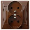 Ospel Akcent Brown - Double Socket (+0) GP-2AZ/24