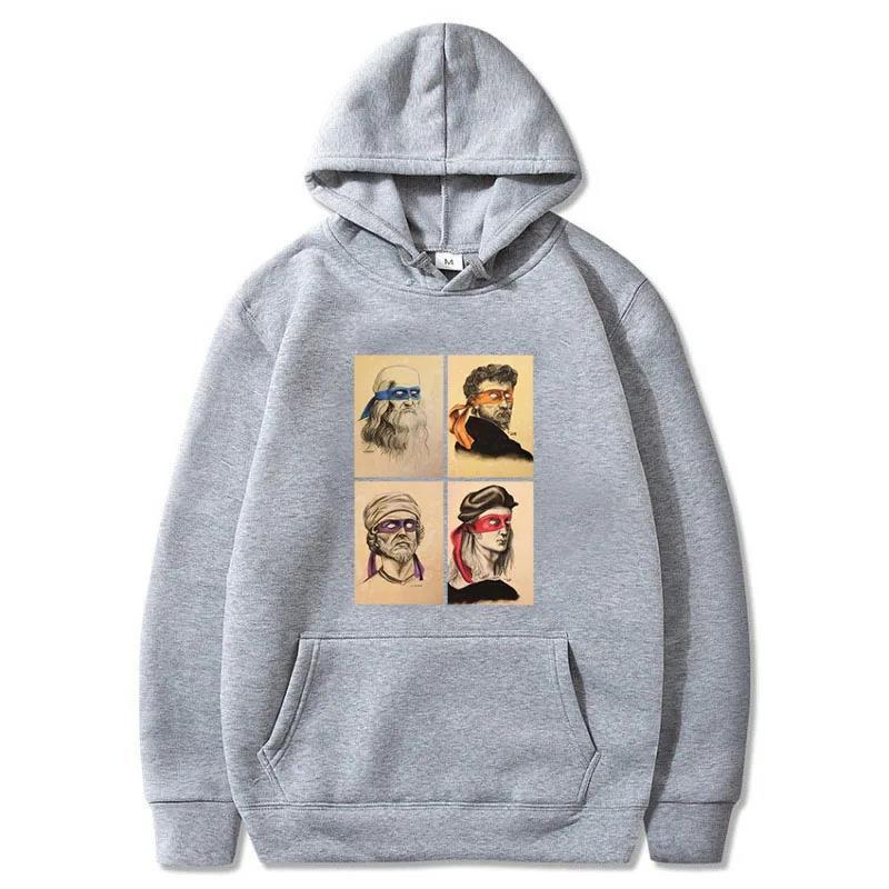 Funny Italian Turtles Art Hoodies Men Fashion Long Sleeve Sweatshirts Women Casual Harajuku Streetwear Pullovers Sudaderas