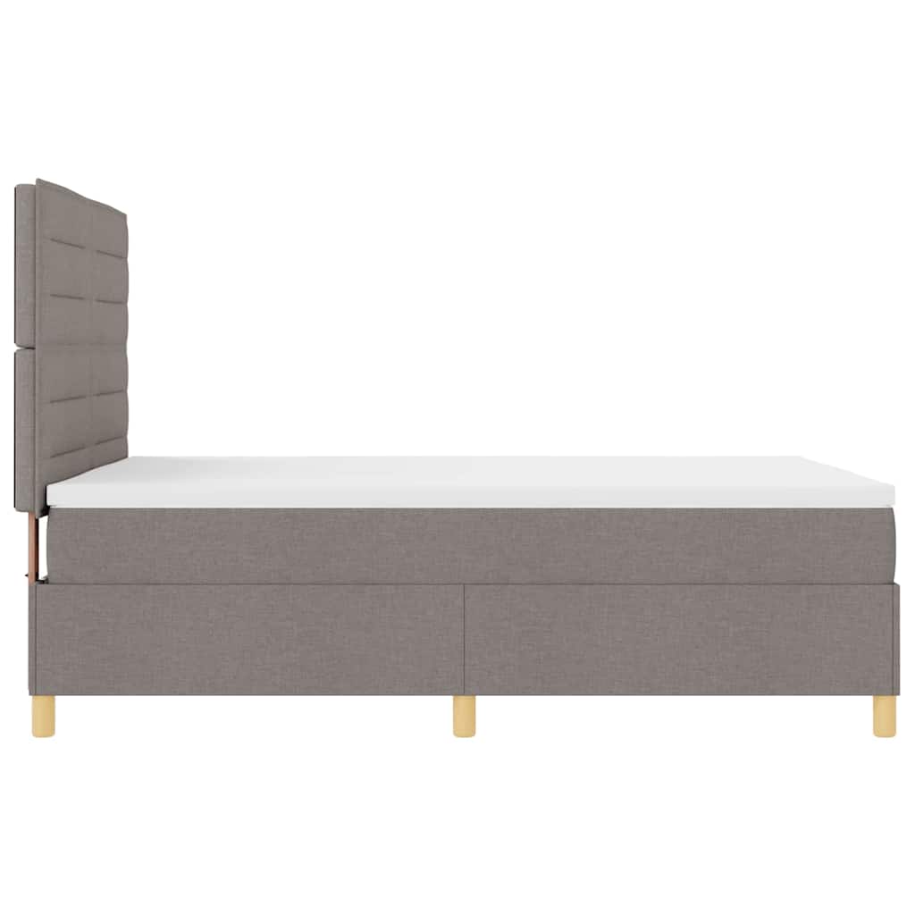 Boxspring bed with headboard Taupe 160 x 200 cm Fabric