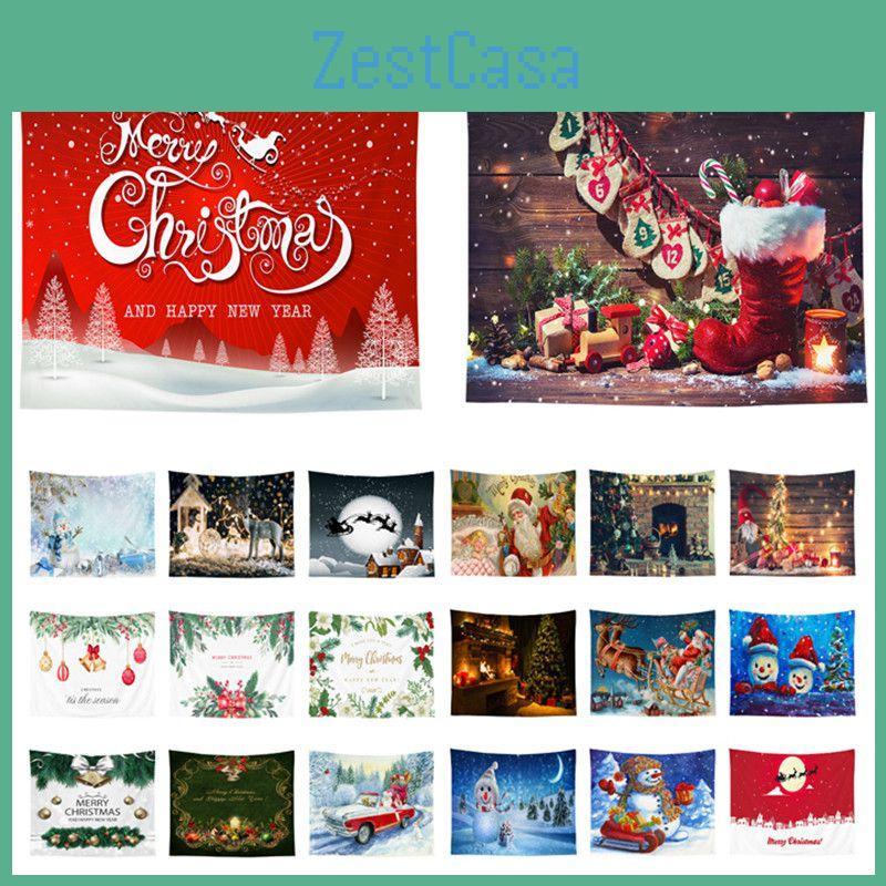 Hochwertiger Weihnachts-Wandteppich Wandbehang Stoff mit lebendigen Farben für Weihnachtsdeko