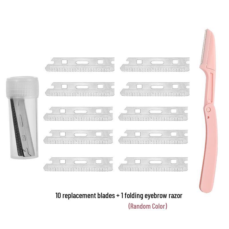 KELLY FACE Eyebrow Trimmer Set: Safety Folding Razors for Shaping & Makeup (3 Pieces).