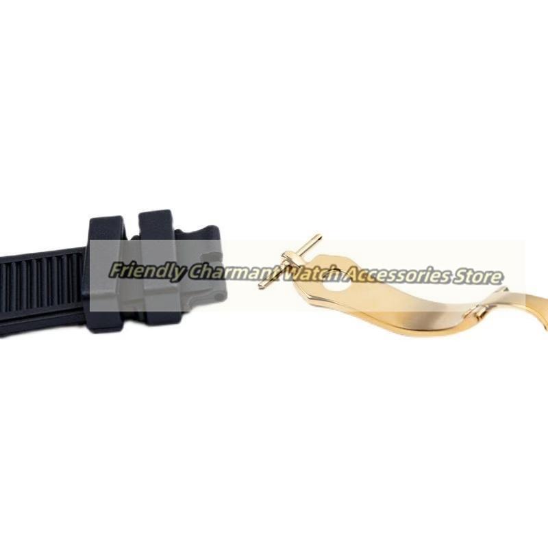 Neue Silber Gold 316L Edelstahl Faltschließe mit Dornschließe 16mm 18mm Schraubverschluss Passend für Patek Philippe Uhrenarmband