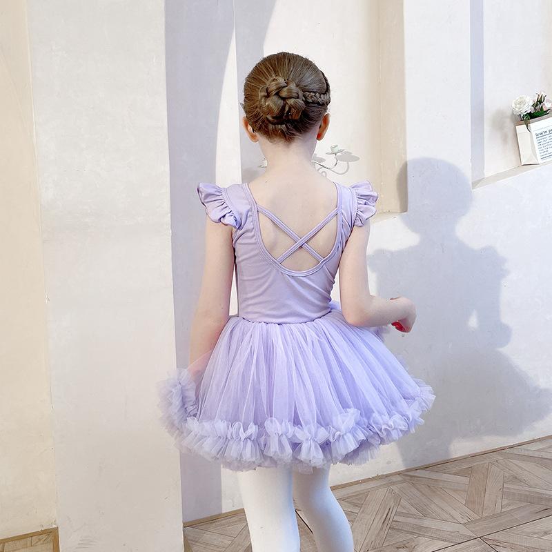 Children's Dance Clothing Autumn Girls Practice Clothing Sleeveless Grade Examination Chinese Dance Toddler Tutu Two-piece Set