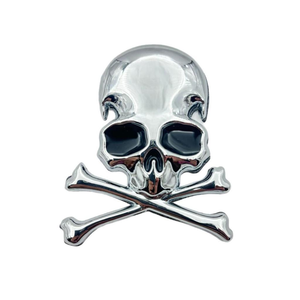 Metal Skull Car Decal: One-Piece Ghost Head Rear Sticker