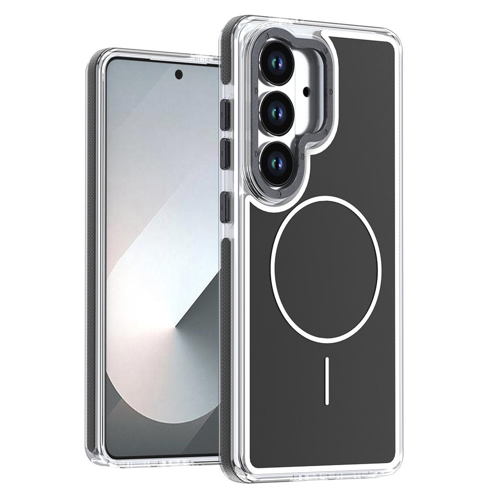For Samsung Galaxy S25+ / S24+ Magnetic Case Dual Color Shockproof TPU PC Phone Cover