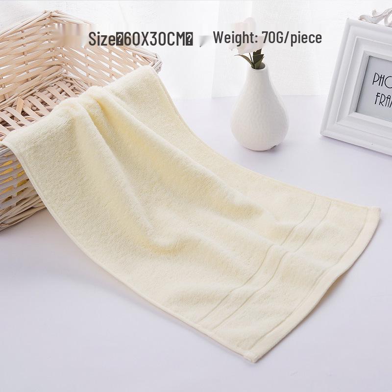 Jieliya All-Cotton Face Towel - Absorbent, Comfortable, Solid Color with Embroidered Logo for Men & Women