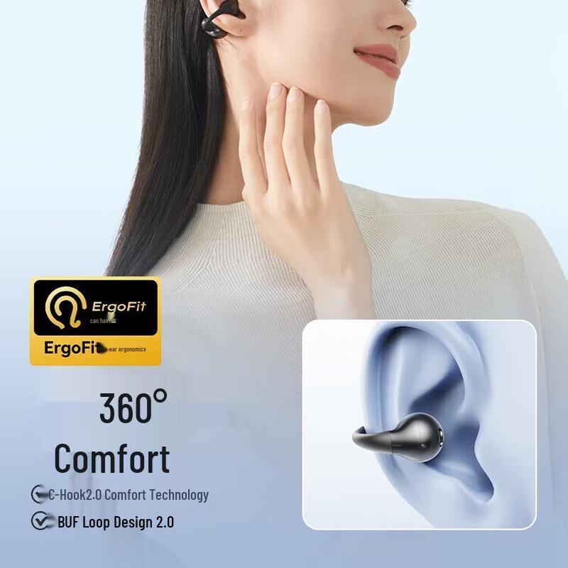 Nanka Clip Super Open-Ear Bone Conduction Sport Earbuds