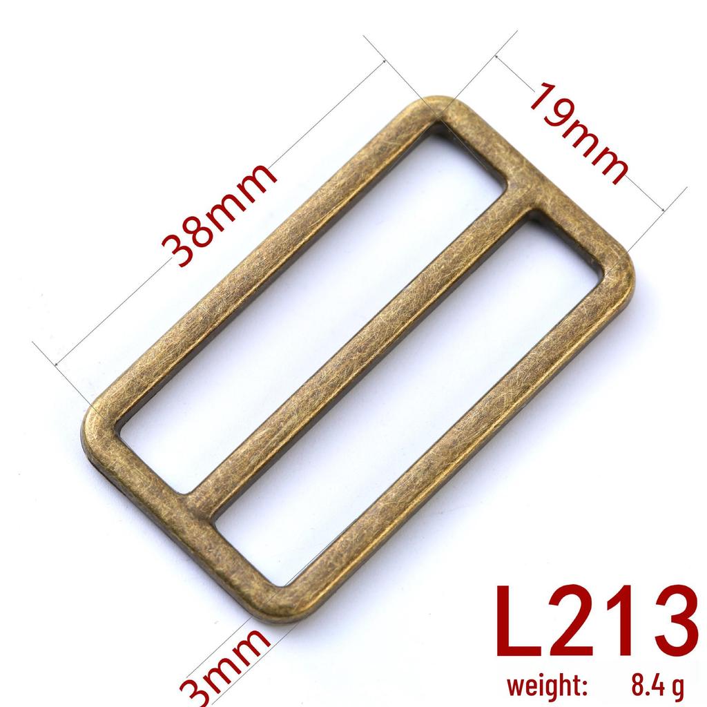 Stainless Steel Adjustable D-Ring Buckle - Copper Three-Speed Wire Pull Design