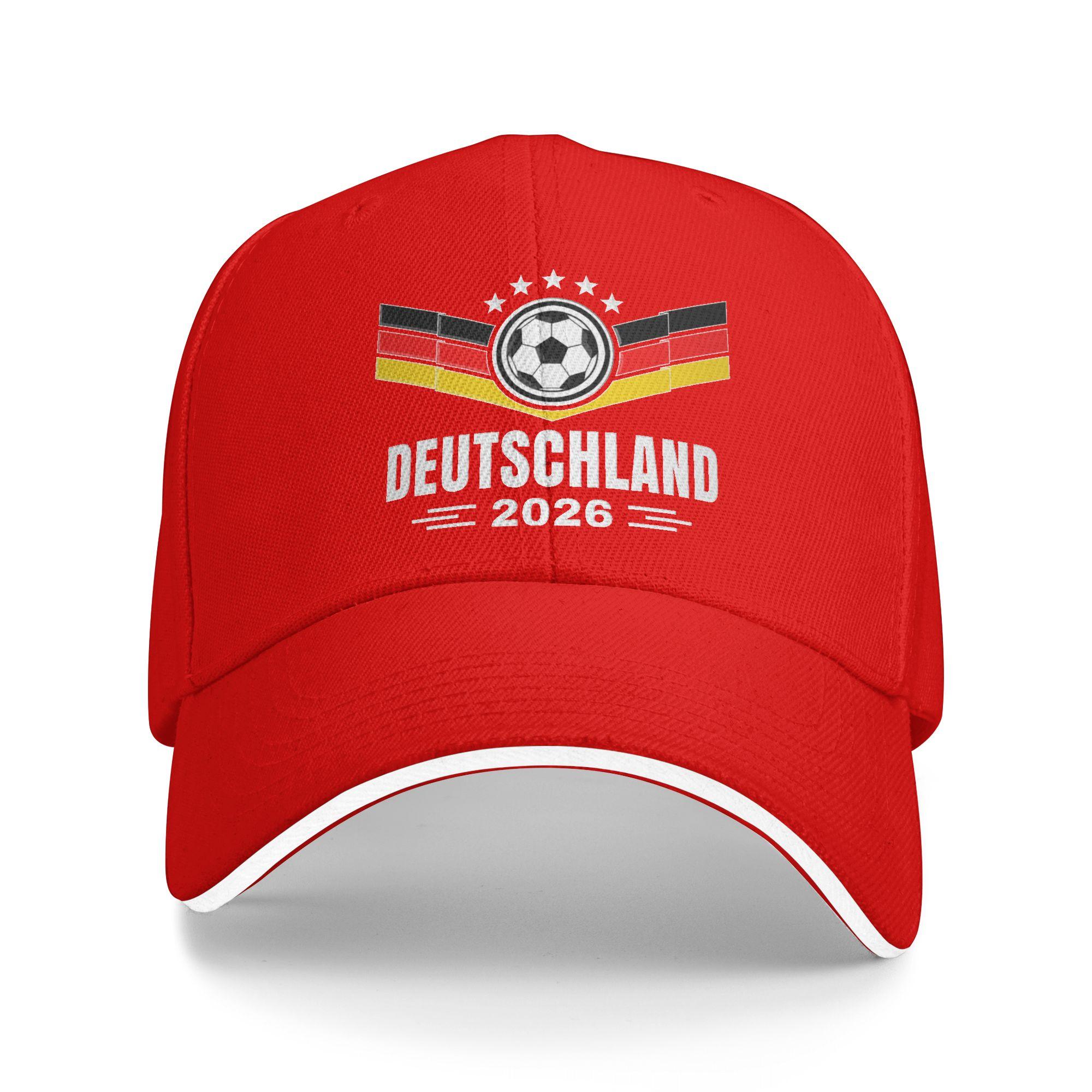 Deutschland GerUnisexy Football Player Sandwich Baseball Cap Hip Hop  Soccer Unisex Style Adjustable Sun Cap Running Gift Hat Adjustable
