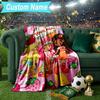 Custom Name Blanket Straw-berry Blanket Bedding Blanket for Travel, Camping, Living Rooms, Offices, Sofas, Fan Christmas gift