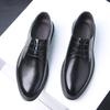 2025 Autumn and Winter Korean Version of British Style Velvet Business Dress Leather Shoes Men's Platform Business Wear Men's Shoes Heightening We