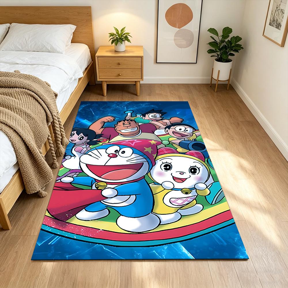 Doraemon Adventure Team Journey Non-Slip Home Carpet Design for Office Decor Living Room Gift