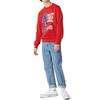 Converse Unisex Logo Printing Round-neck Sweatshirt Red 10018354-A02