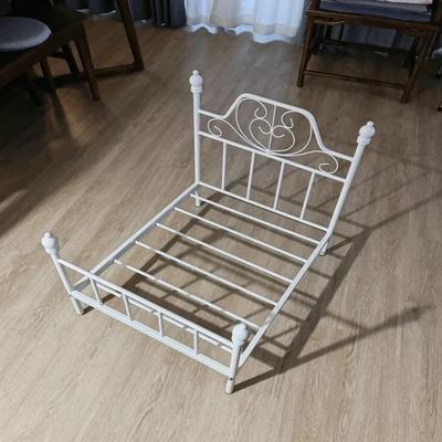 Para Cama de Mascotas de Hierro Forjado Extraíble Lavable Transpirable Cama para Perro y Gato Cama de Princesa para Mascotas Pequeñas Elegante Tumbona para Mascotas