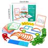 120Pcs Montessori Smart Sticks Spelling STEM and Art in One Toy Wooden Creative Sticks & Rings Puzzle for Boys Aged 3-6 Years