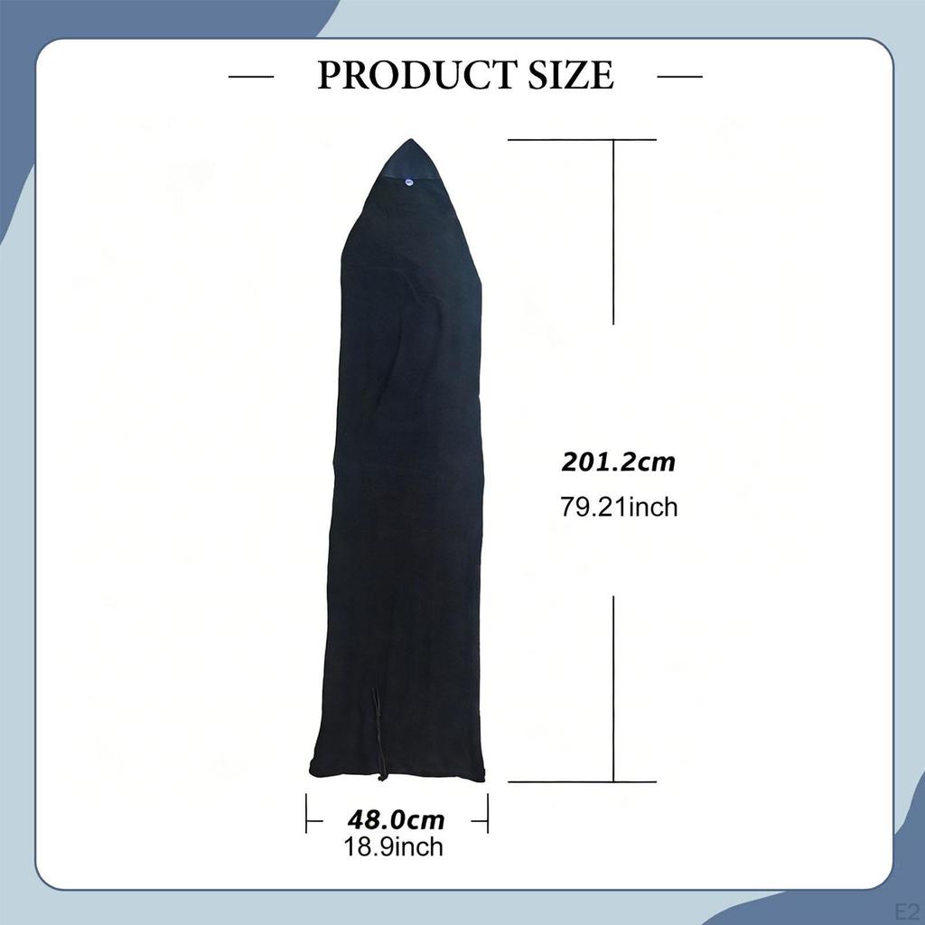 Surfboard Sock Cover 6.6' Soft Carrying Bag Black Pouch Lightweight Sleeve