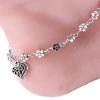 Boho Women Flower Heart Pendant Ankle Foot Bracelet Barefoot Sandal Anklet
