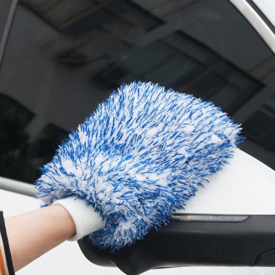 3 Pcs Microfiber Wash Mitts Scratch-Free Lint-Free Car Wash Gloves Absorbent Automotive Car Cleaning Mitt for Rinseless Washing