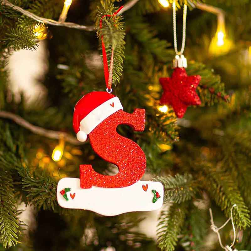 DIY Christmas Tree Decoration Letter Pendant 26 Letters Home Decorations Holiday Xmas Ornament New Year Nativity Decoration 2025