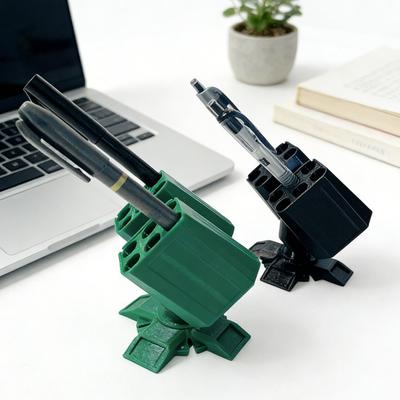 Portalápices con 12 Compartimentos Organizador de Almacenamiento para Bolígrafos de Gel Lápices Stylus Impreso en 3D Compacto Organizador de Escritorio