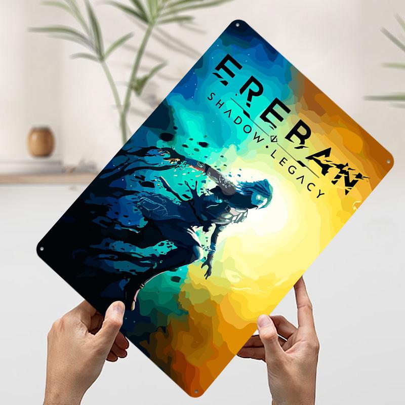 

Ereban Shadow Legacy Game Art Tinplate Poster Customized Wall Art Vintage Retro Metal Signs for Decoration Bedroom Decorations 7.9x11.8In(20x30cm)