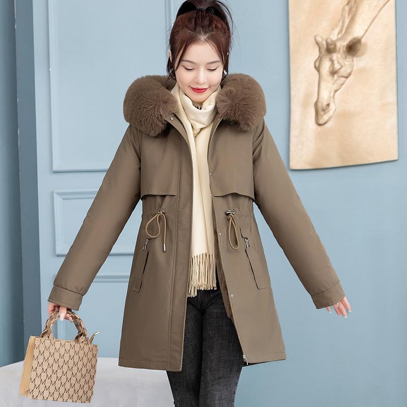 Medium and Long Pie Overcomes Women's Winter New Versatile Warm Cotton-padded Clothing Fashion and Thin Cotton-padded Jacket Women's Jacket