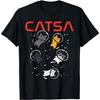Catsa Katze Astronauten Lustiges Kätzchen Weltraum Frauen Mädchen Kinder Männer T-Shirt