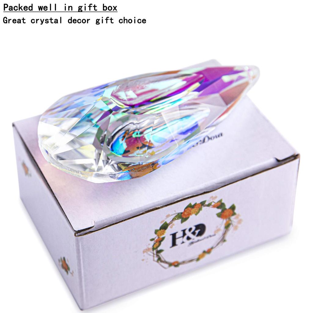 120mm/4.7inch Crystal Prism Suncatcher Window Hanging Suncatcher AB Color Crystal Faceted Prism Rainbow Maker Pendant