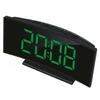 Stylish Digital Room Clock With Large Curved LED Panel And Different Alarm Sounds Contemporary Alarm Clock