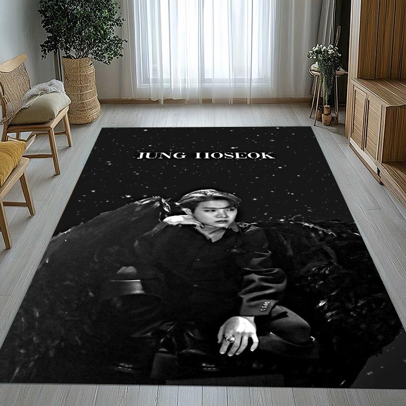 Jung Hoseok J Hope Kpop B-BTS Living Room Non-Slip Area Rug Soft Carpet for Bedroom Kids Playroom Sofa,Home Decor Doormat Gift