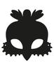 3 Rubbelkarten-Flachmasken Vögel - Schwarz