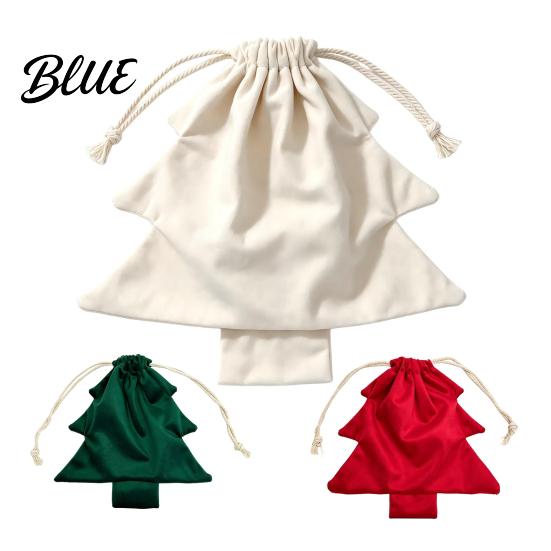 Gift Wrapping Bags for Christmas Tree Drawstring Presents Bag Reusable Plush Pouch Soft Fabric Present Holders Shaped Holiday Favors Bag Candy,