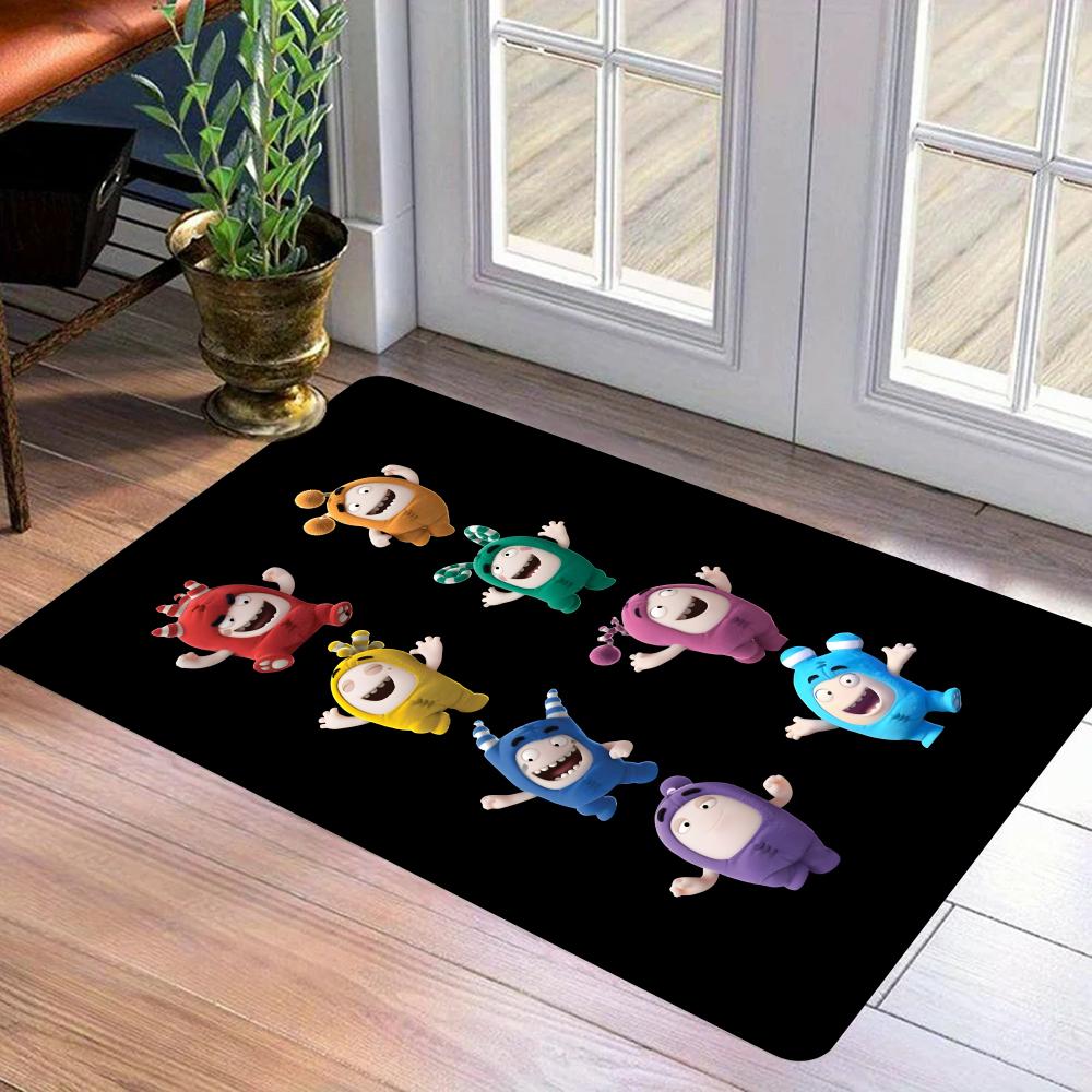 Decorazioni per la Casa Tappetino Oddbods Tappetino per Porta in Flanella Antiscivolo Camera da Letto Soggiorno Decorazioni per la Casa