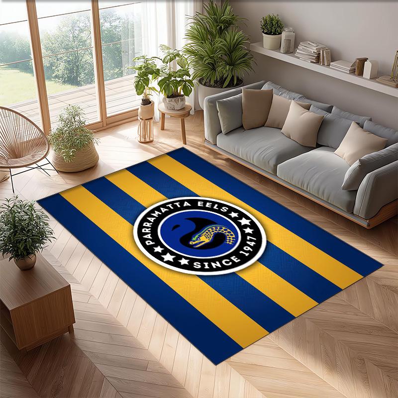 Parramatta Eels Crystal Velvet Carpet Soft Anti?Slip Floor Mat Comfortable Home Living Room Bedroom Decor Rug