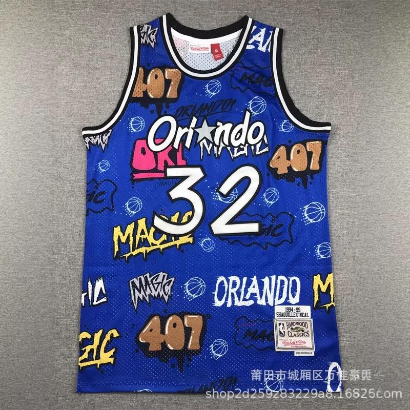 Amerikanisches Trikot Lakers Knicks Magic Speziell Retro-Stil Trend Sport und Freizeit Graffiti Camouflage Basketballtrikot Herren