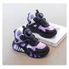 Rotating button girls shoes autumn new children's basketball shoes sports older boys velvet cotton shoes tide