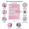 Custom Logo Lovers 100 Envelope Money Saving Challenge Loose-Leaf Budget Binder A5 PU Leather Storage Book with Kawaii PVC Cover