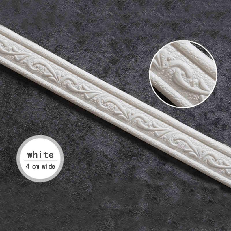 230X4X0.7 Cm Self Adhesive Wall Border Strip Waterproof Wall Trim Line Wallpaper Skirting Border Anti-collision And Oil-proof