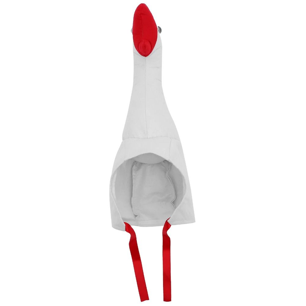 White/Pink Halloween Party Hat Plush Cartoon Goose Hat Outdoor Big Goose Headgear  Halloween Party