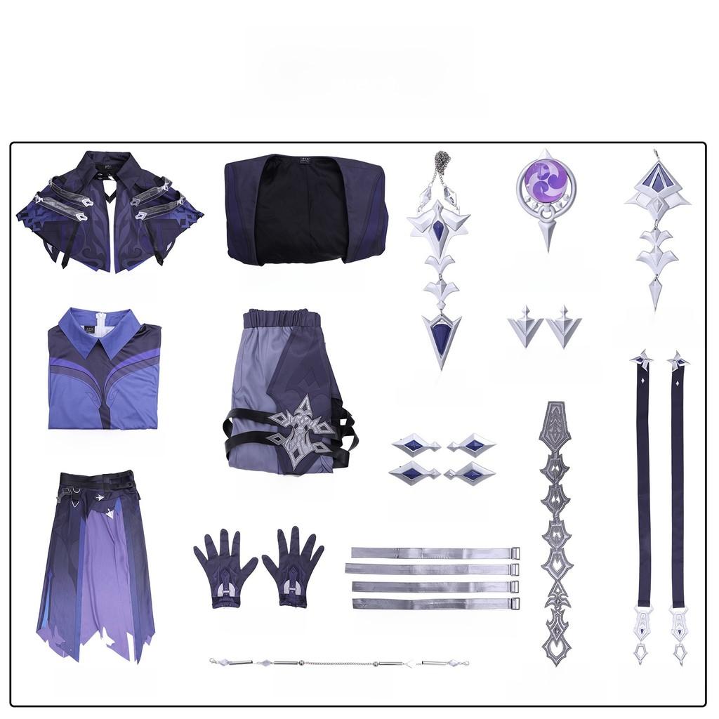 Disfraz de Cosplay de Flins de Genshin Impact con Tejido de Poliéster para Role Play de Anime