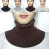 Men Solid Color Autumn Winter Soft Neck Scarf Fake Collar Knitted Scarves Fashion Warm