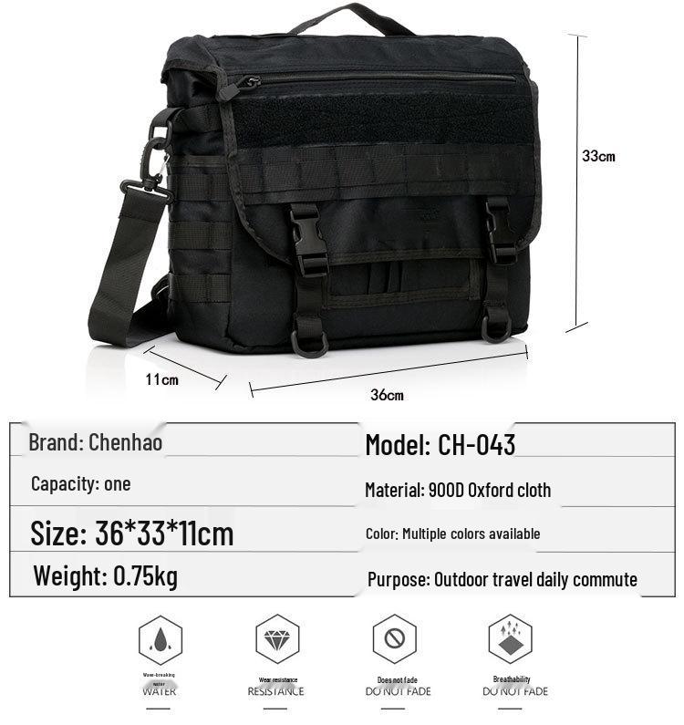 Men's & Women's Outdoor Tactical Crossbody Bag - Camouflage Black Hawk Laptop Backpack