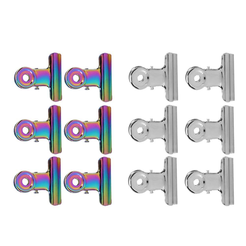 12PCS Multifunctional Finger Extension Fixing Clips  Nail File & Paper Document Clamping Fix