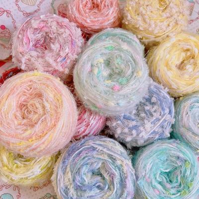 100g Mischgarn Gewebter Faden Neue Blumen Effektgarn Gestrickter Schal Mütze Pullover
