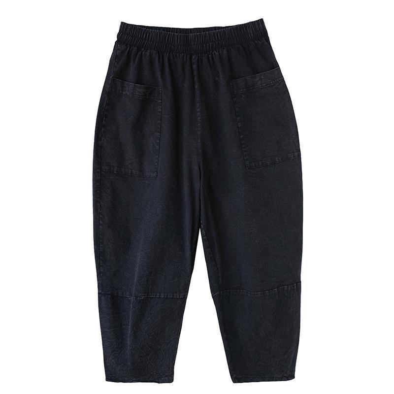 Dámské Módní Elastický Pas Volné Capris Pohodlné Denní Letní Ležérní Kalhoty