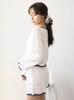 Gelato Pique Crochet Short Cardigan PWNT254057 OWHT Free Size Women's