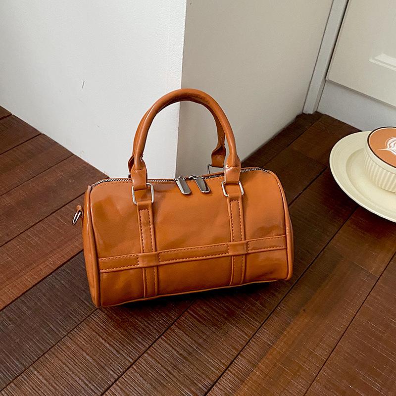 Hand-held Boston Bag - Vintage and Fashionable Small Bag, Single Shoulder Bag, Versatile Crossbody Bag